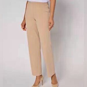 NWT Dennis Basso Petite Straight Leg Luxe Crepe Pant / Size 1X Petite